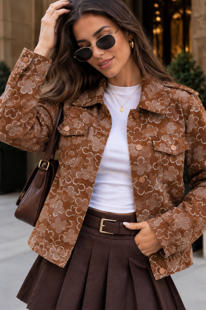 Cropped denim jacket women