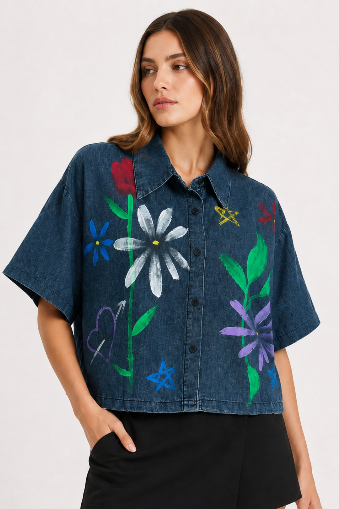 Denim shirt for women
