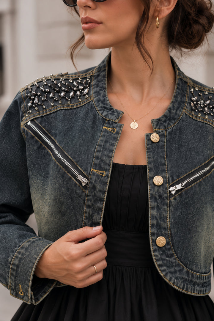 Trendy denim jacket women
