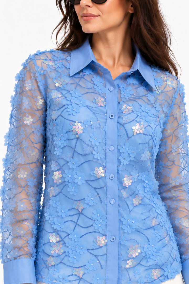 Designer sequin shirt for women