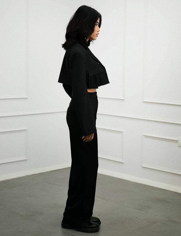 Modern urban chic black blazer for ladies