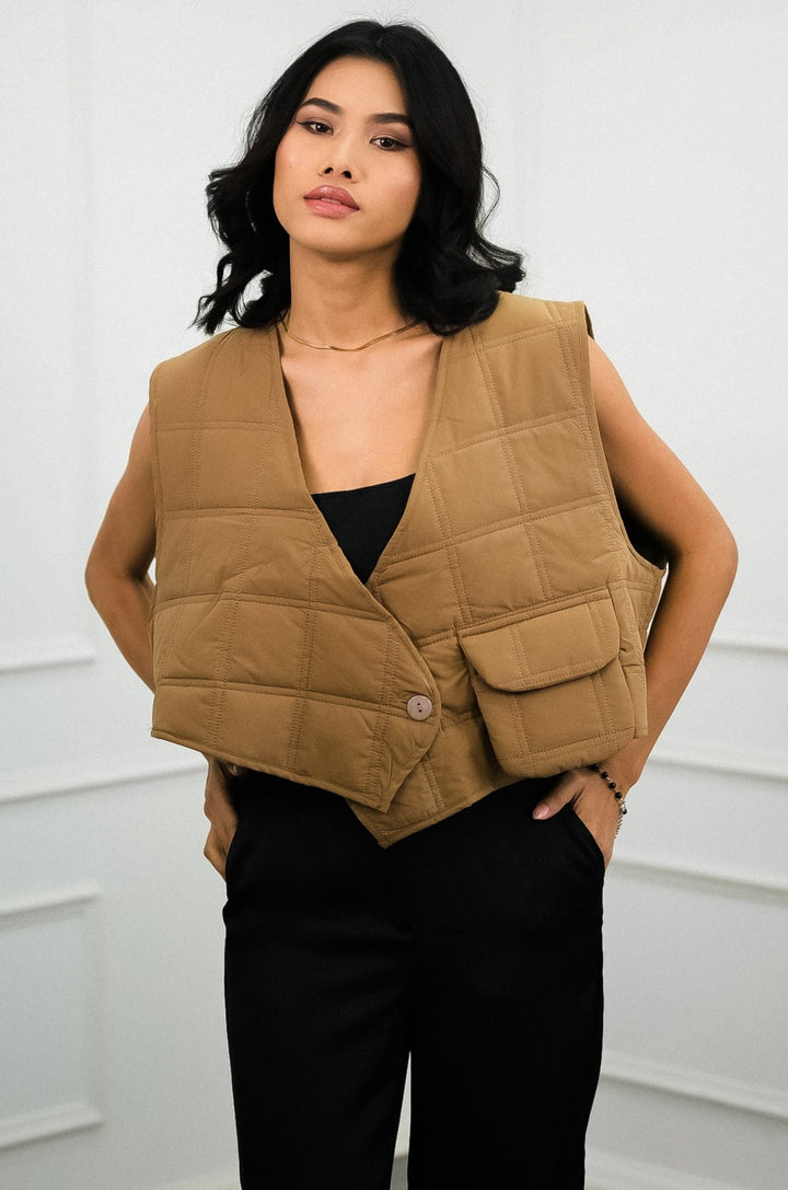 Brew Quilted Vest Stay warm and stylish with this cozy quilted outerwear
