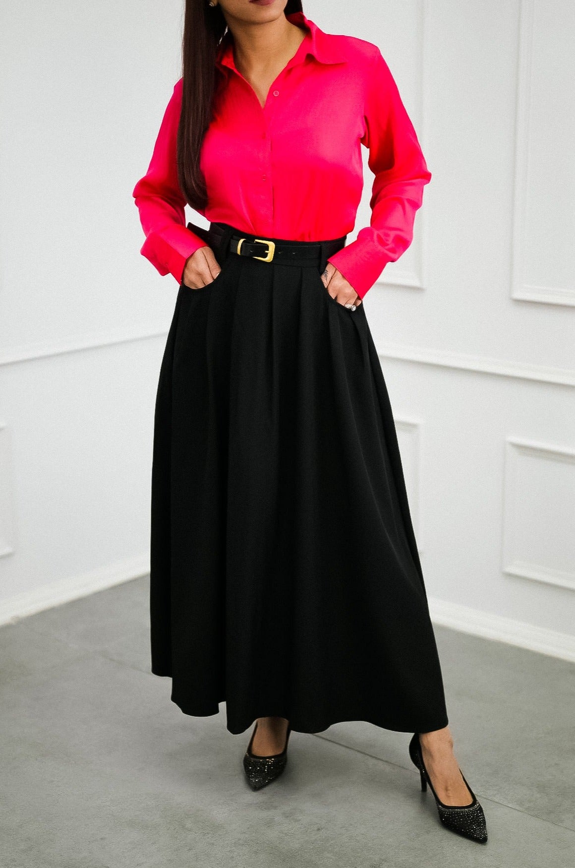 Long skirt office wear best sale