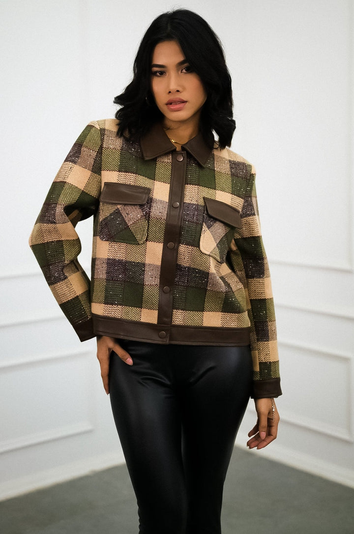 Urban Fashion Statement: Matrix Woven Jacket in Contemporary Style