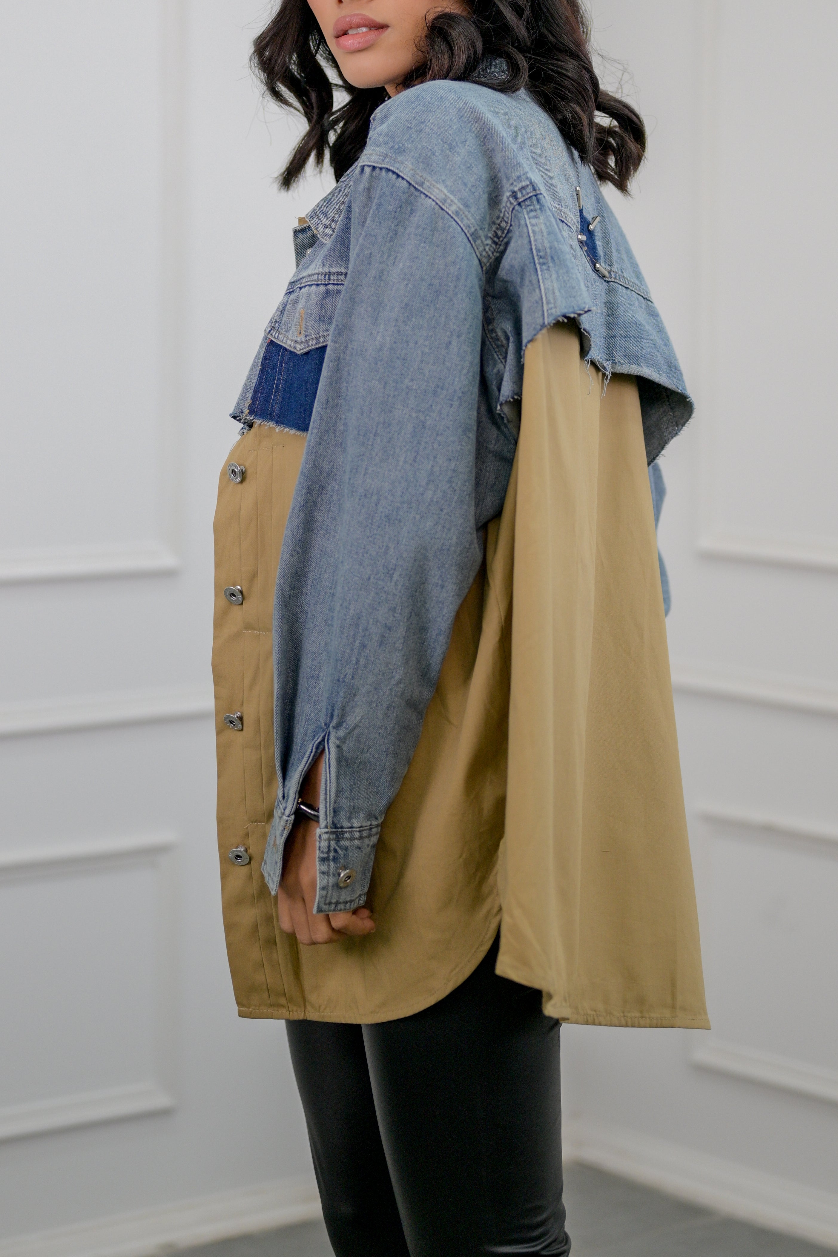 Oversized denim jacket - Denim blue - Ladies | H&M IN