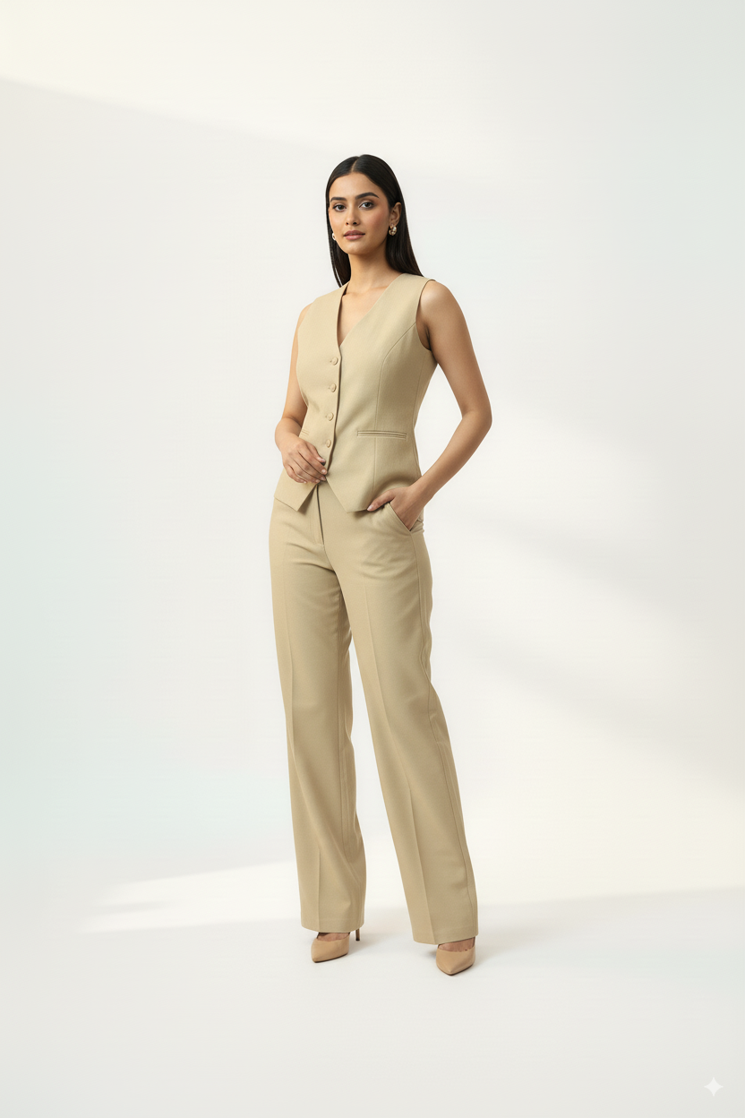 Posh Waistcoat with Pants Coord Set