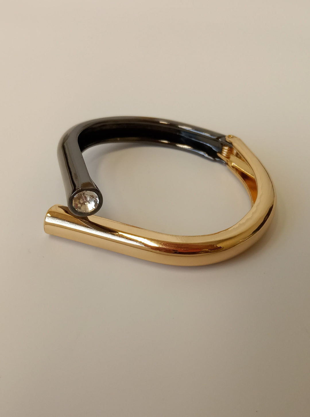 Duo Jet & Gold Cuff Bracelet