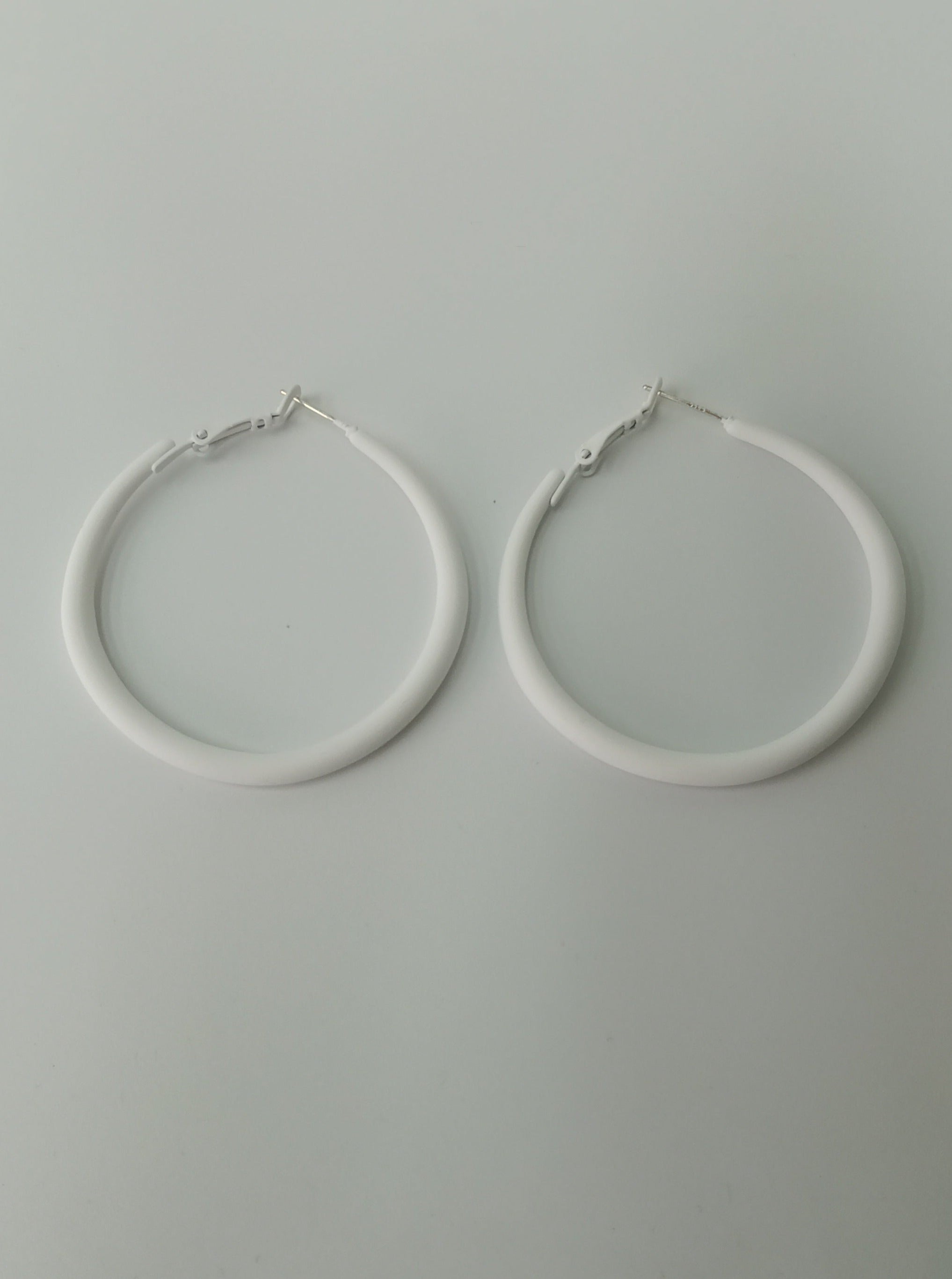 18K Large Diamond Hoop Earrings with U-Wire - 240-5125