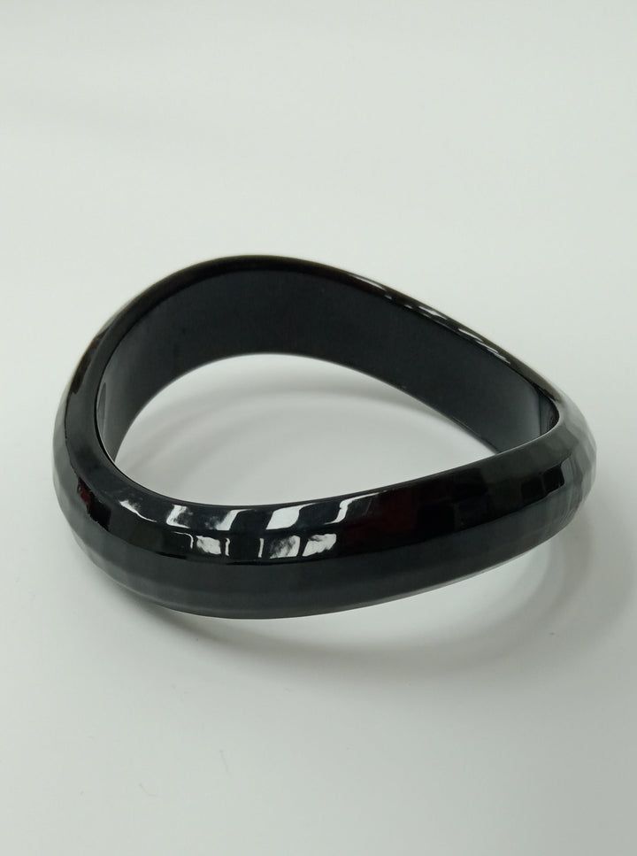 Polished Black Wave Bracelet