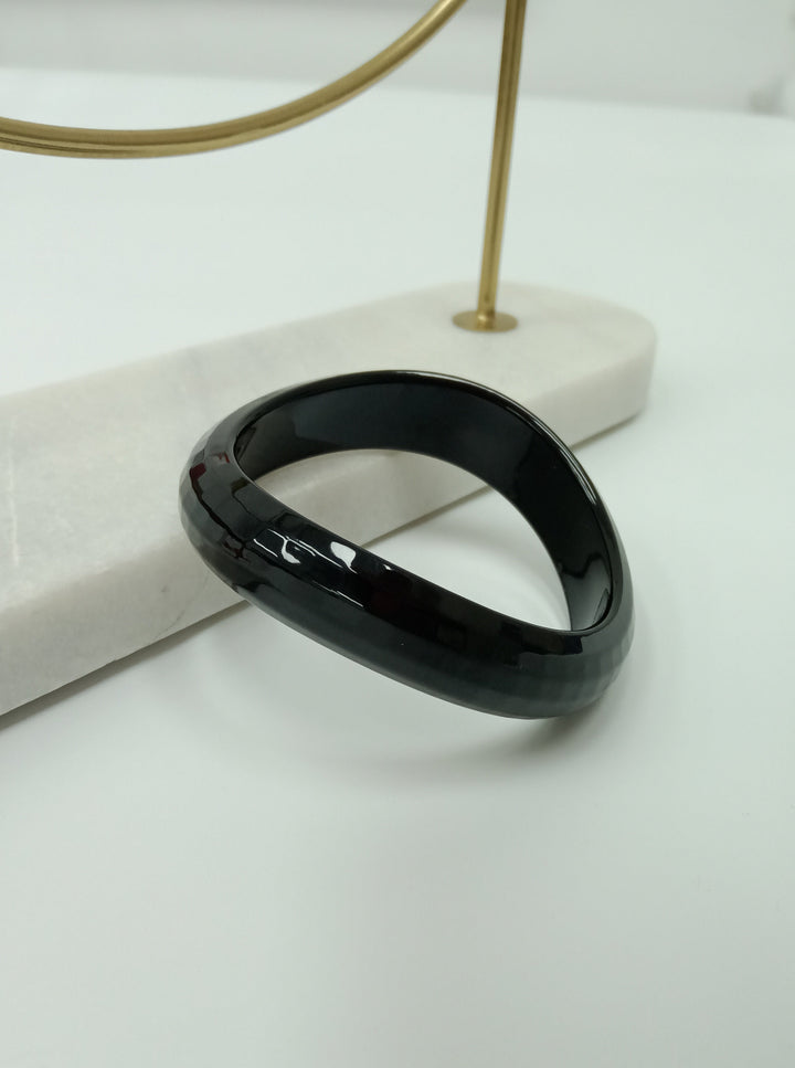 Polished Black Wave Bracelet