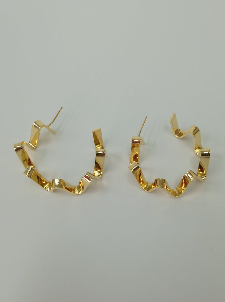Molten Gold Hoop Earrings