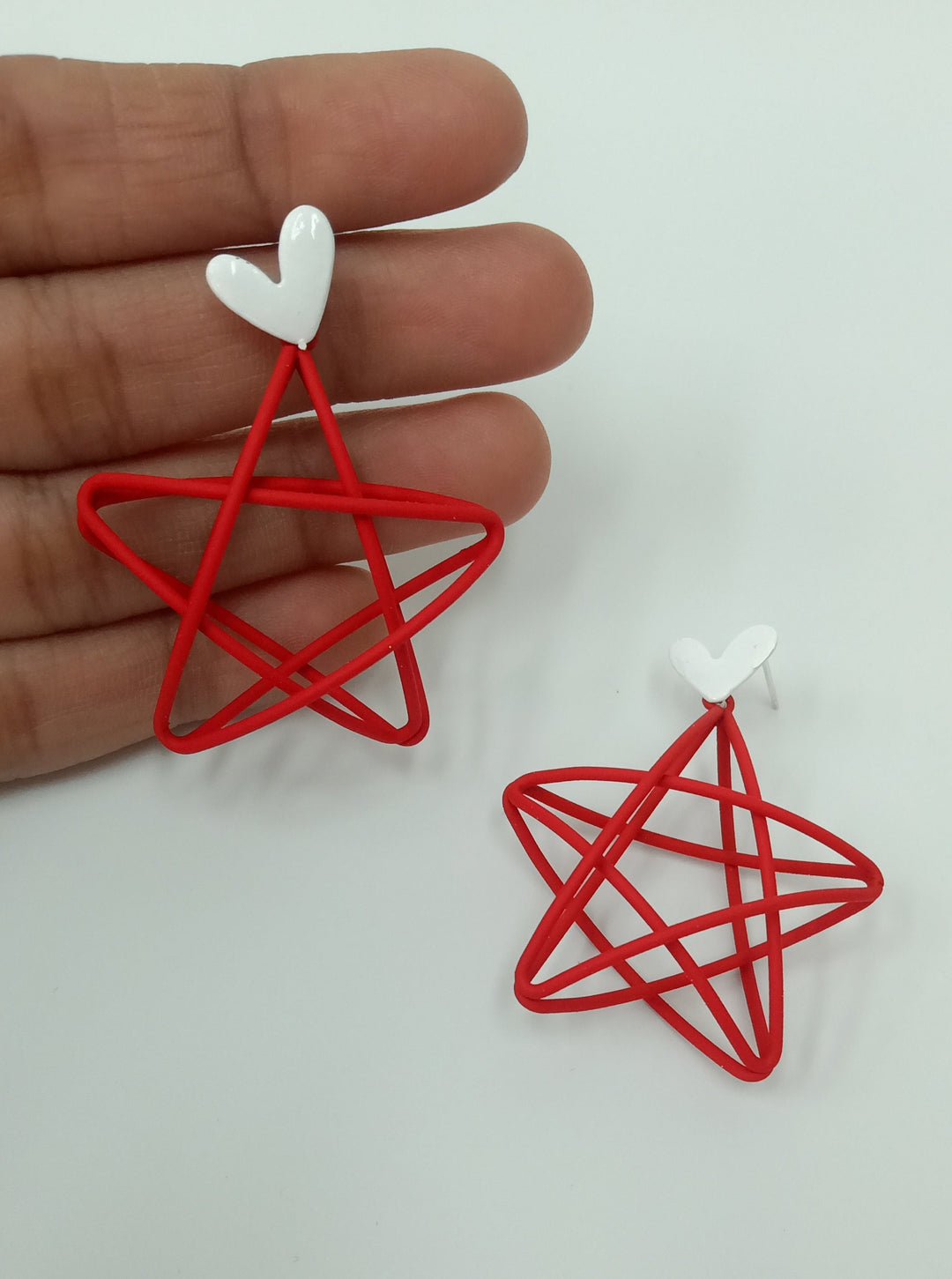 3D Stellar Love Dangle Earrings