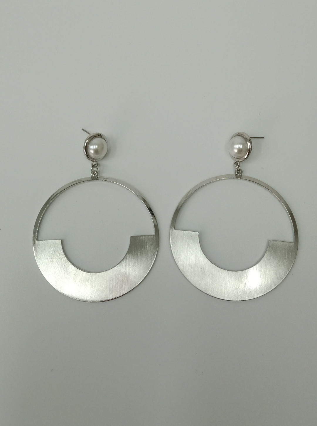 Silver Swan Drop Earrings