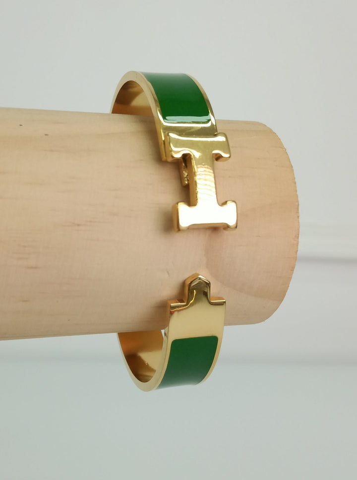 Green colored bracelet