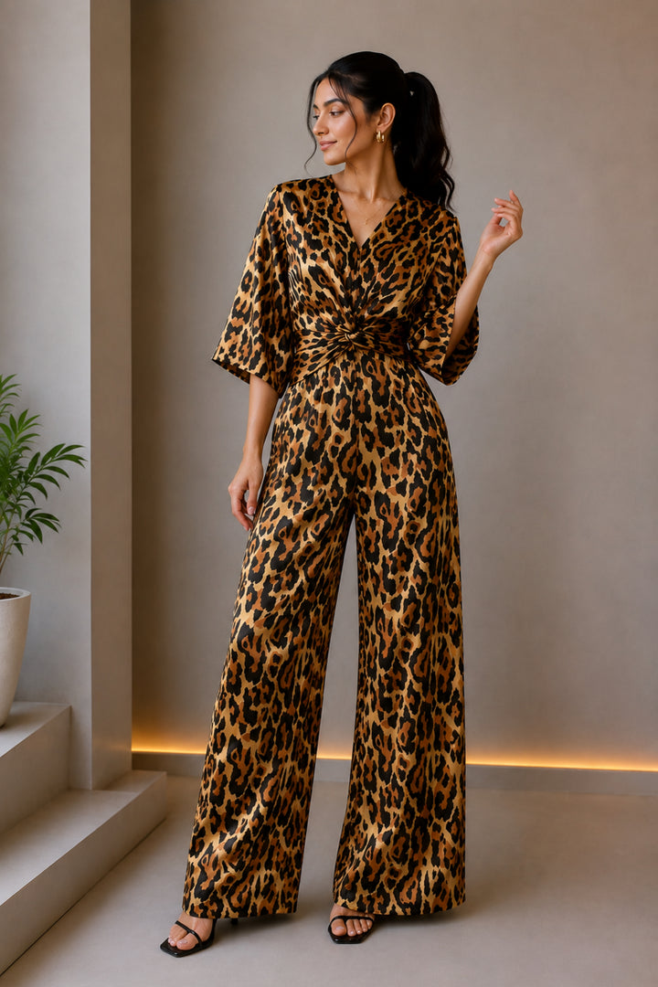 The Eve Jumpsuit In Leopard Print