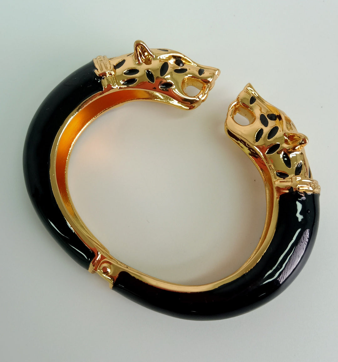 Leopard Glam Gilded Cuff Bracelet