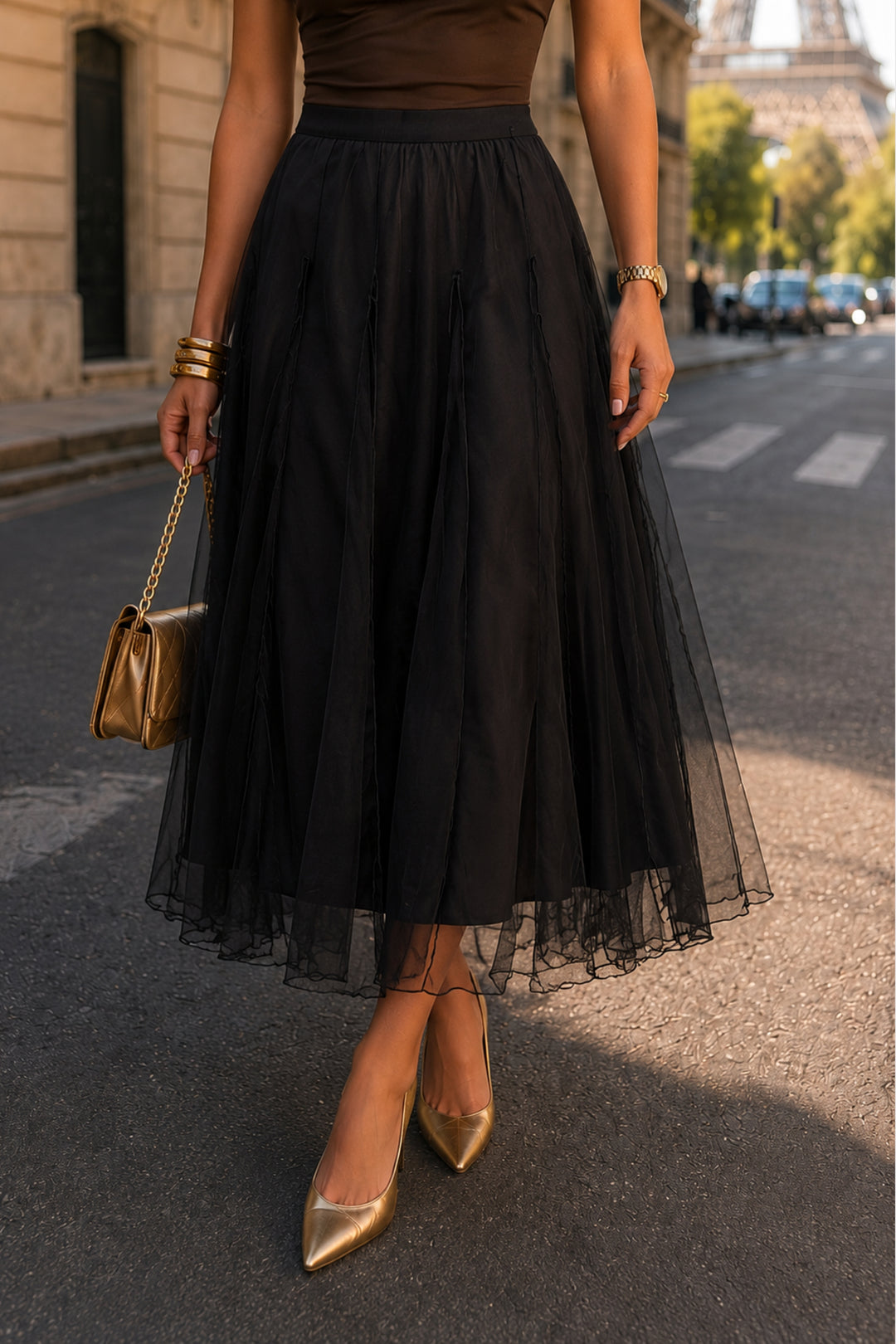 Mesh skirt for women