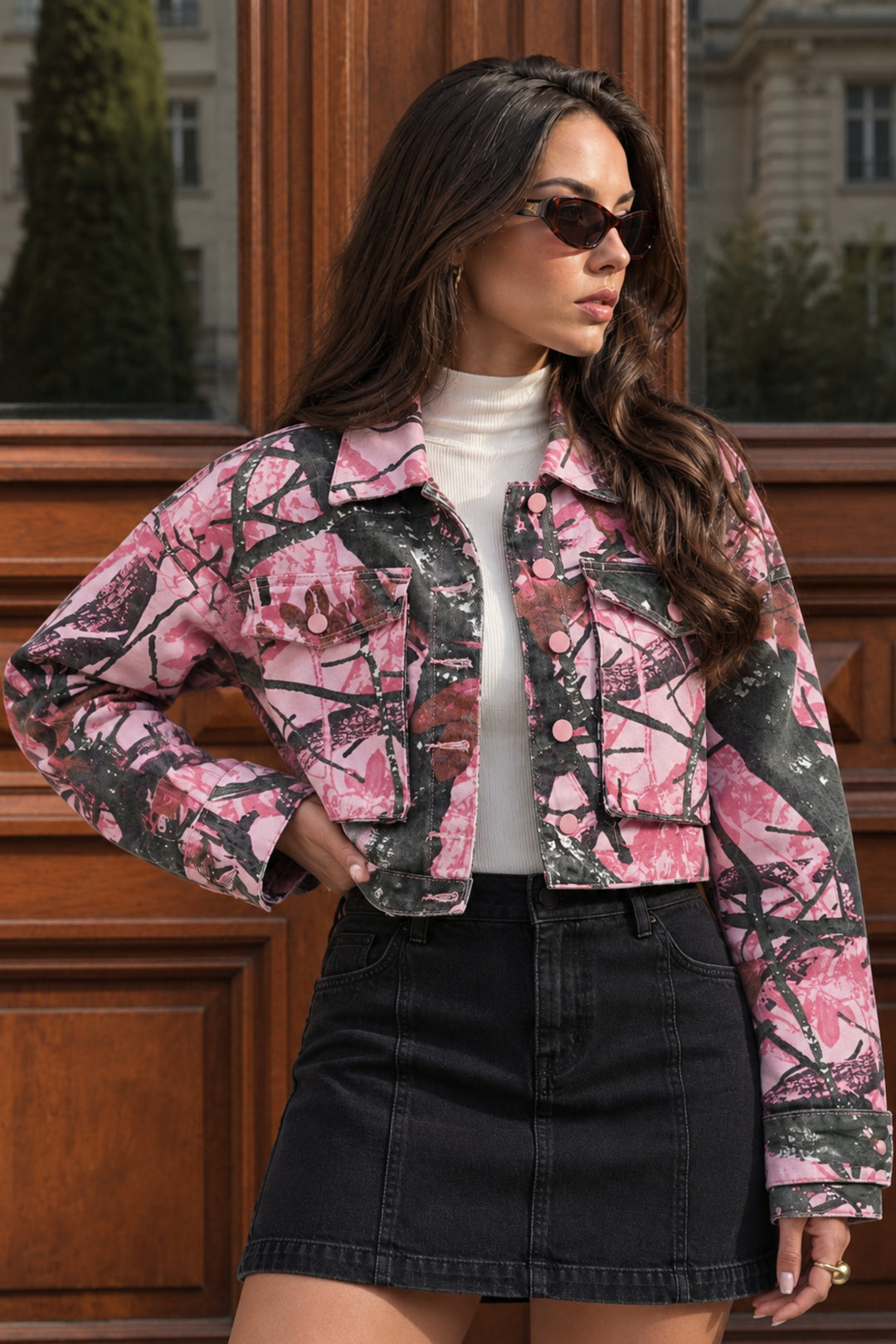Short denim jacket women
