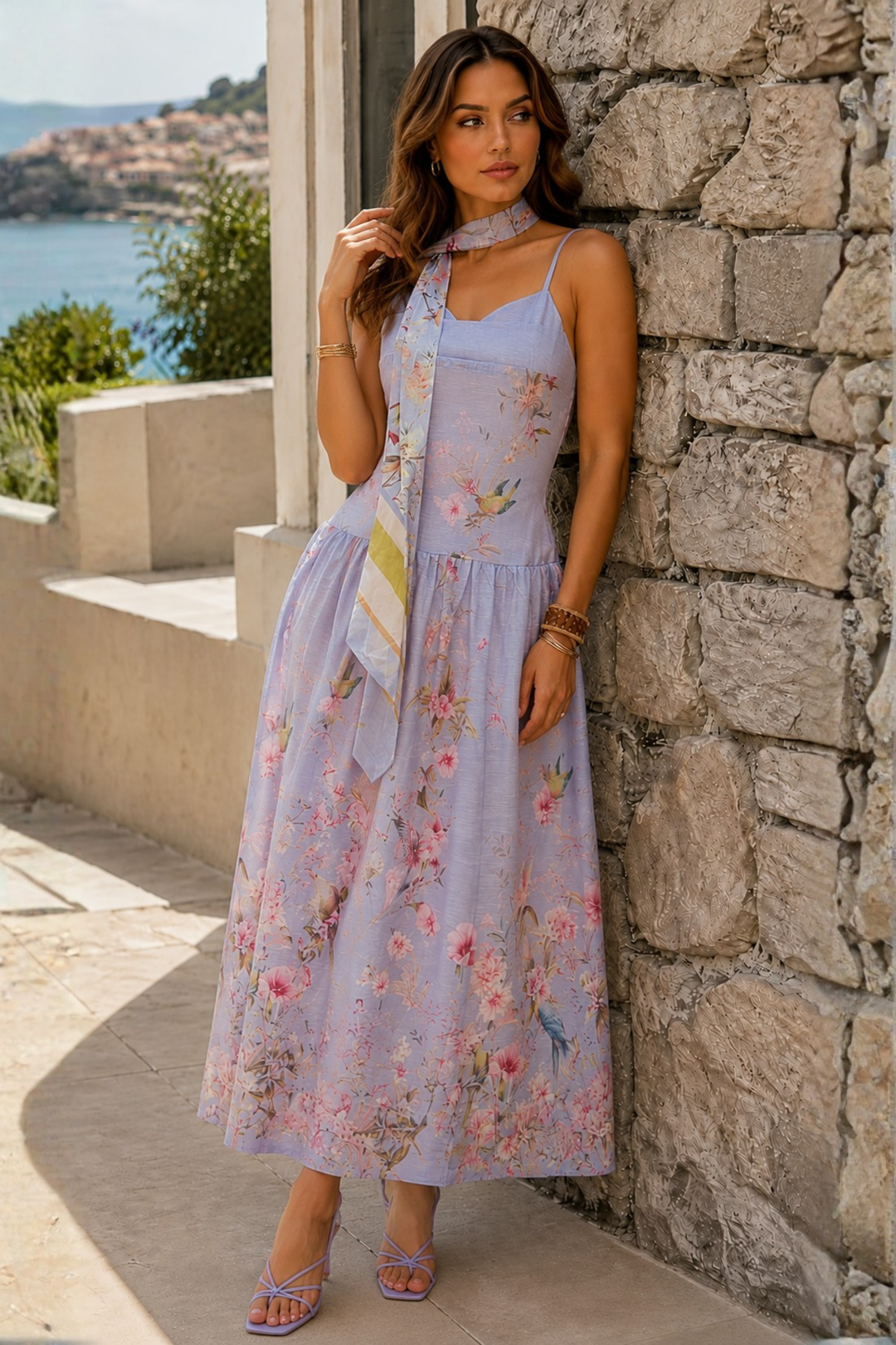 Lavender Muse Scarf Dress