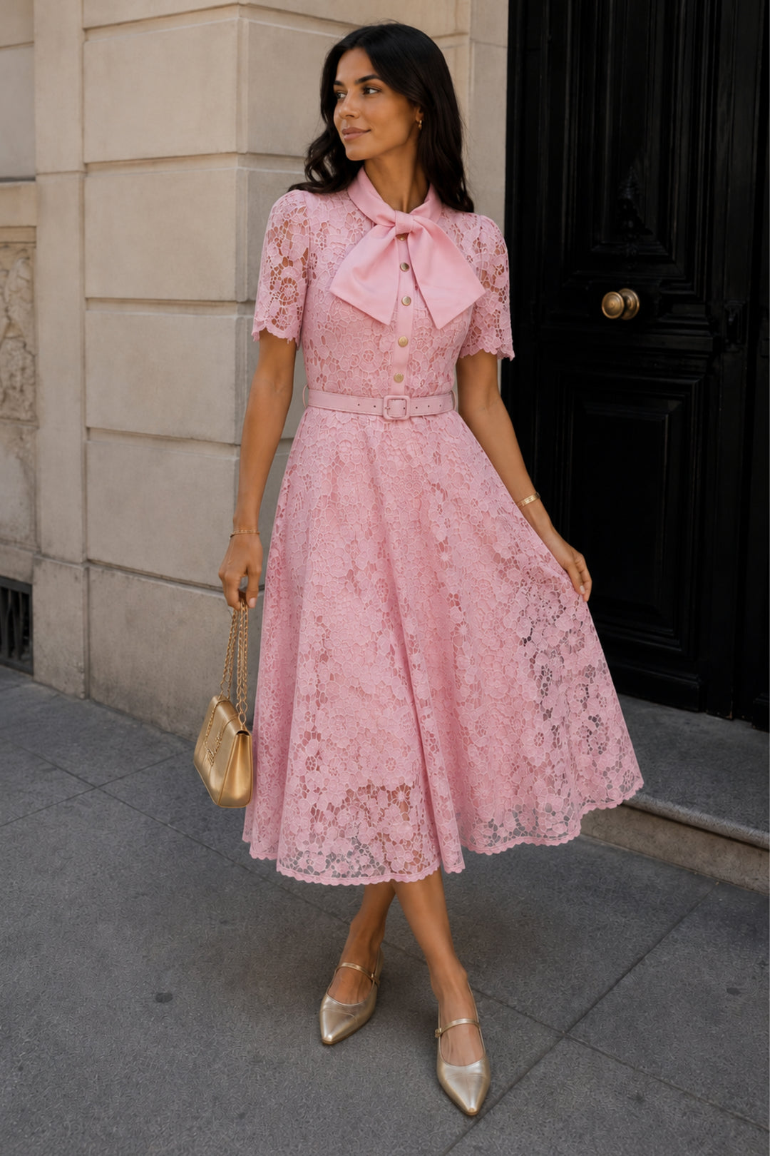 floral lace dress for women