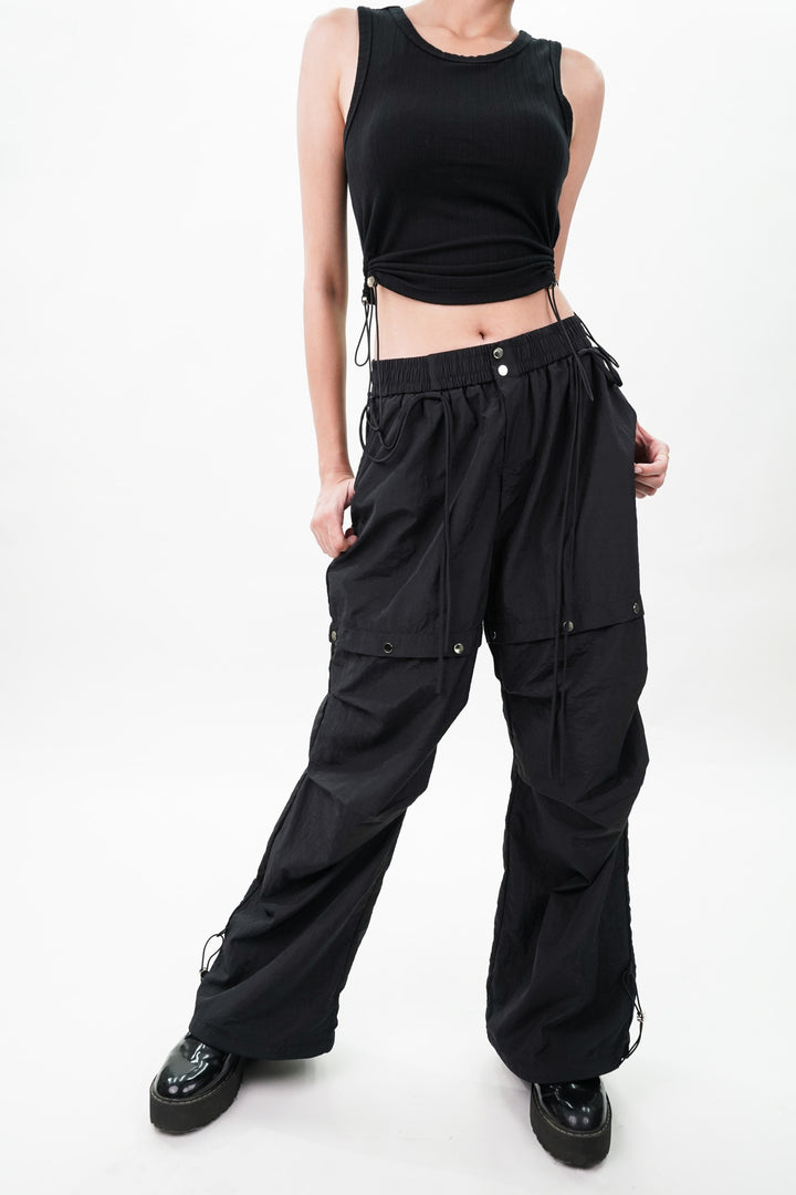 Black cargo coord sets for women