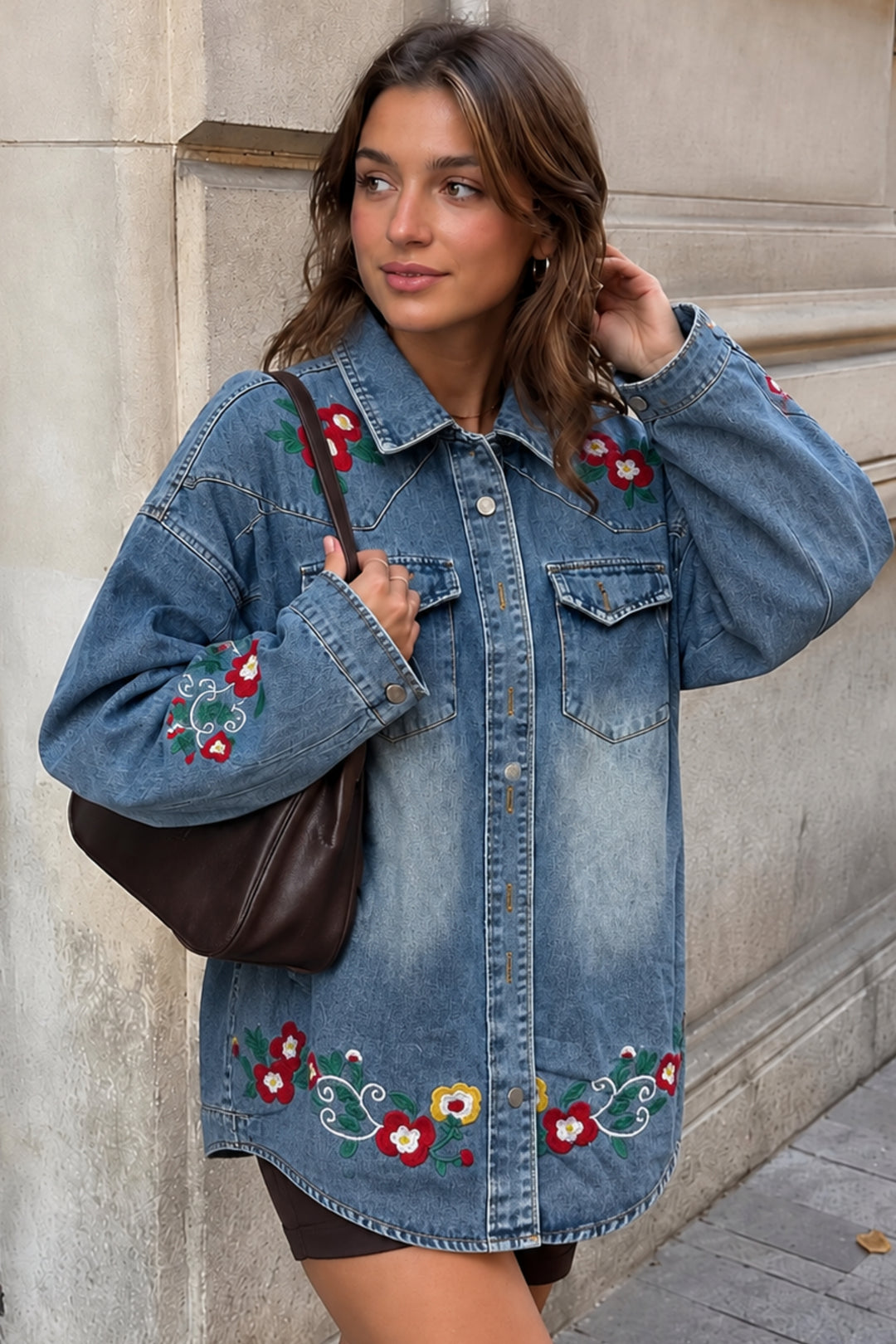 Denim Shacket for women