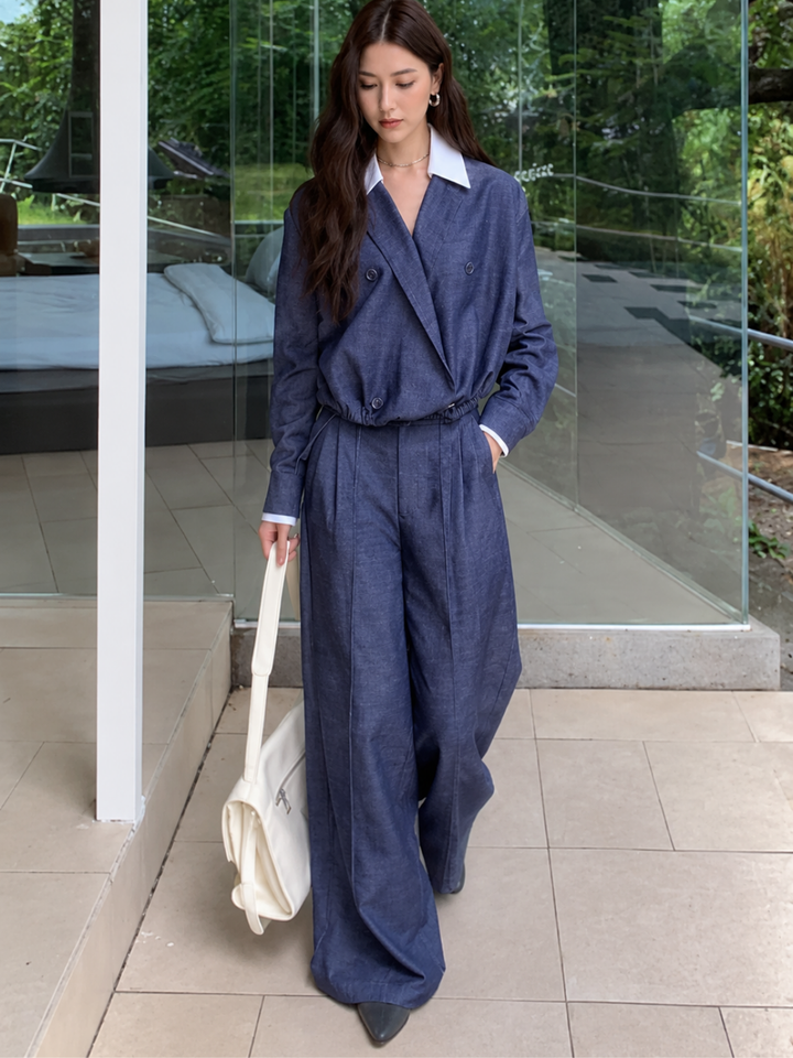 Bianca Collared Denim Co-ord Set