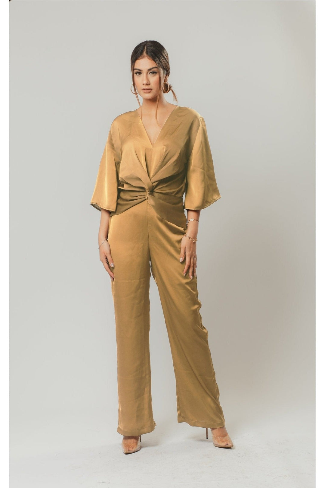 The Eve Jumpsuit In Iced Coffee