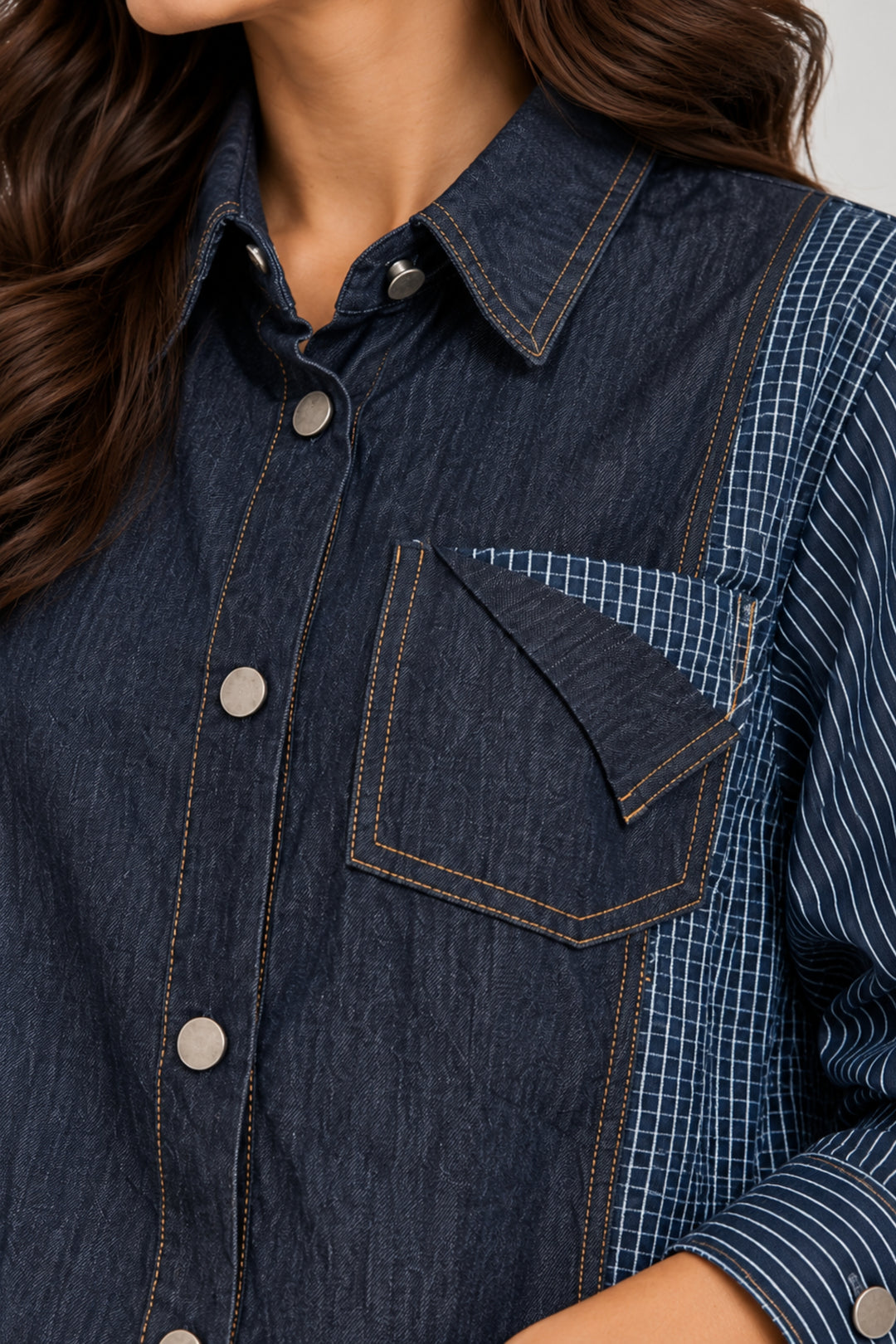 Avery Denim Panel Shirt