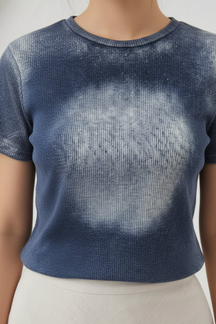 Shimmer Blue Faded Top