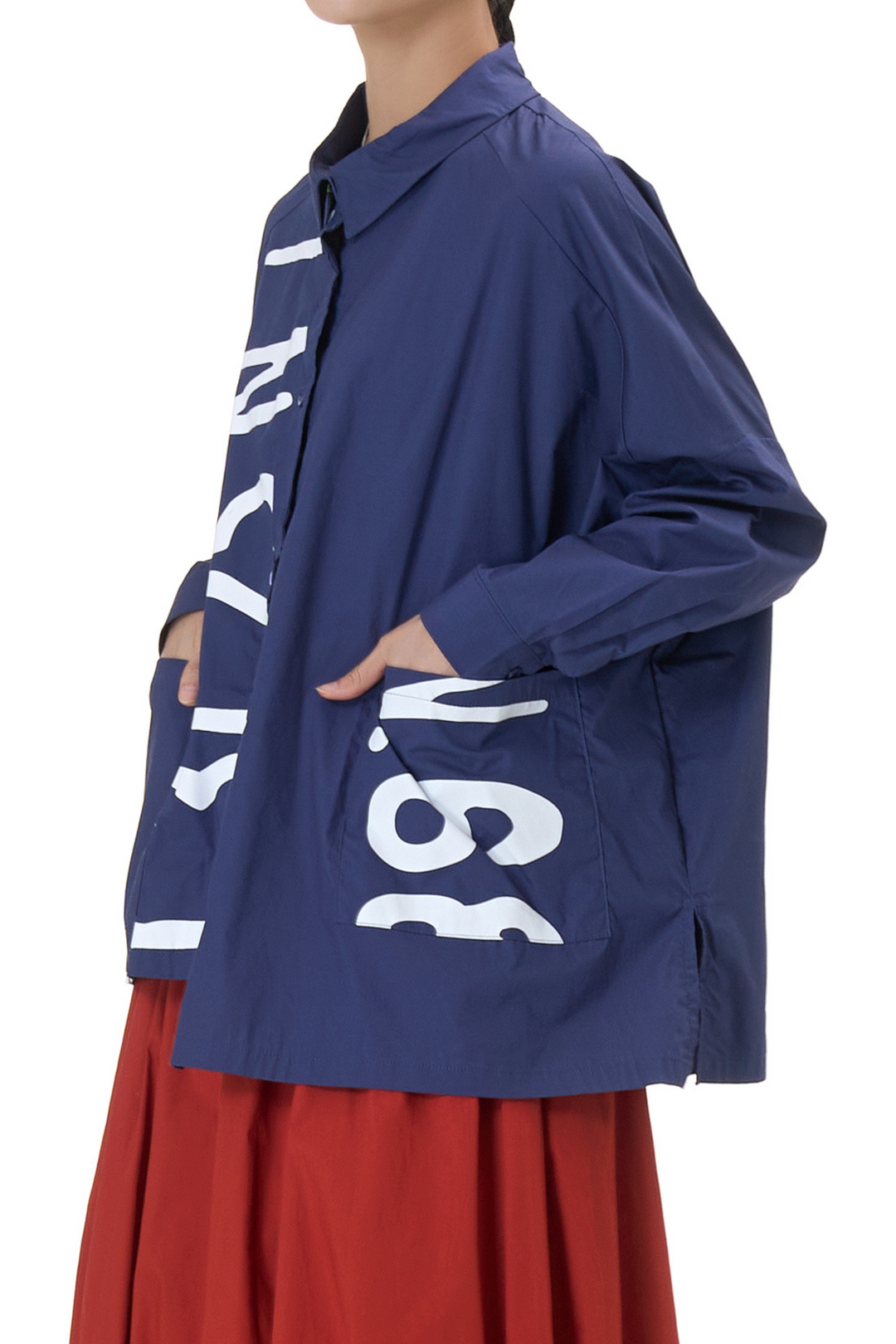 Cobalt Cascade Oversized Shirt