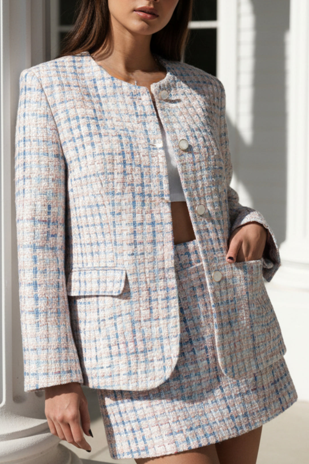 Frosted Grace Belted Skirt Co-Ord