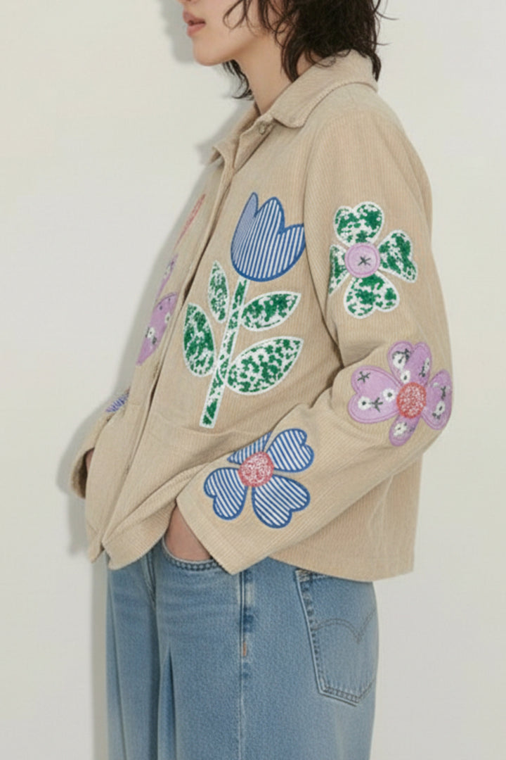 Olive Garden Corduroy Floral Shacket