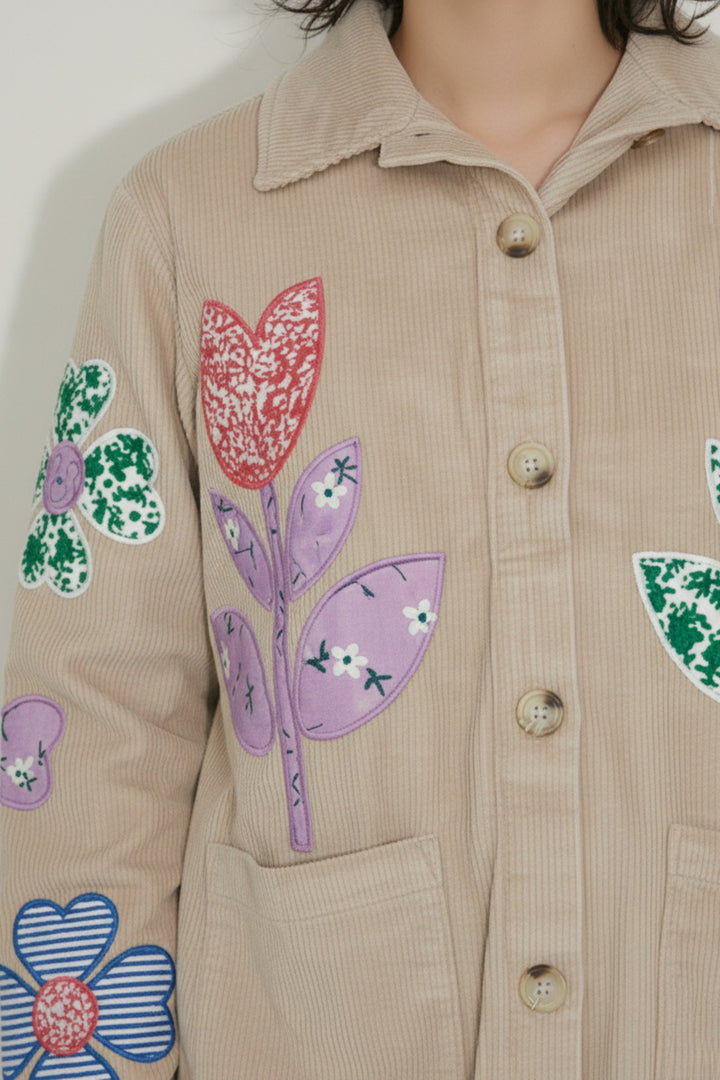 Olive Garden Corduroy Floral Shacket