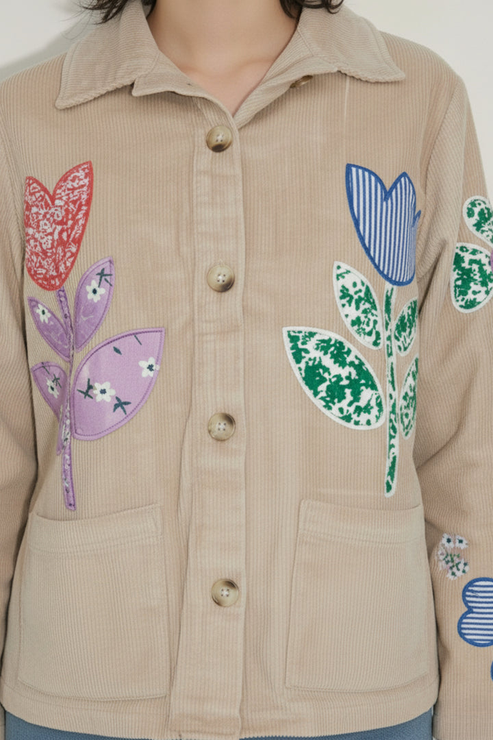 Olive Garden Corduroy Floral Shacket