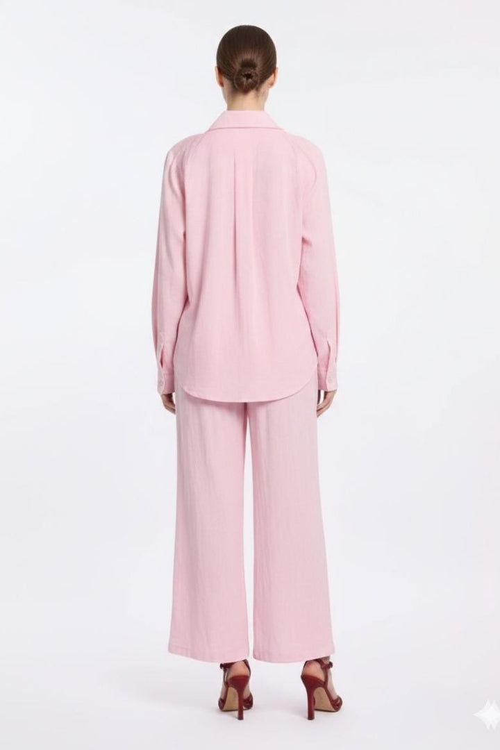 Petal Pink Floral Embroidered Co-Ord Set