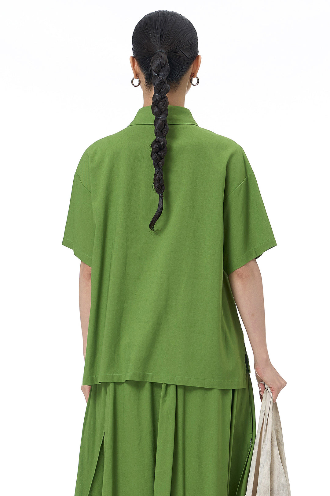 Pistachio Pleat Shirt