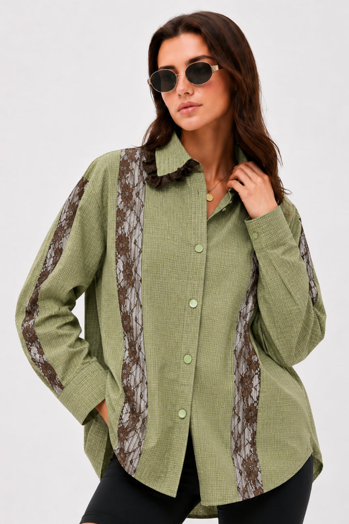 Vintage Sage Lace Shirt