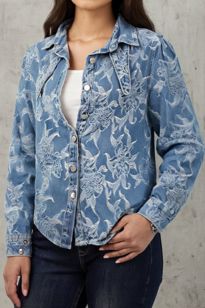Blue Blossom Denim Shirt