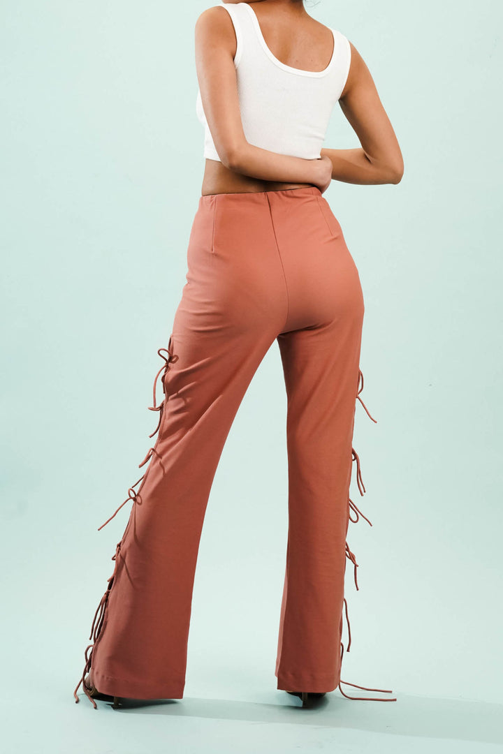 Side Cut Out Knitted Pant