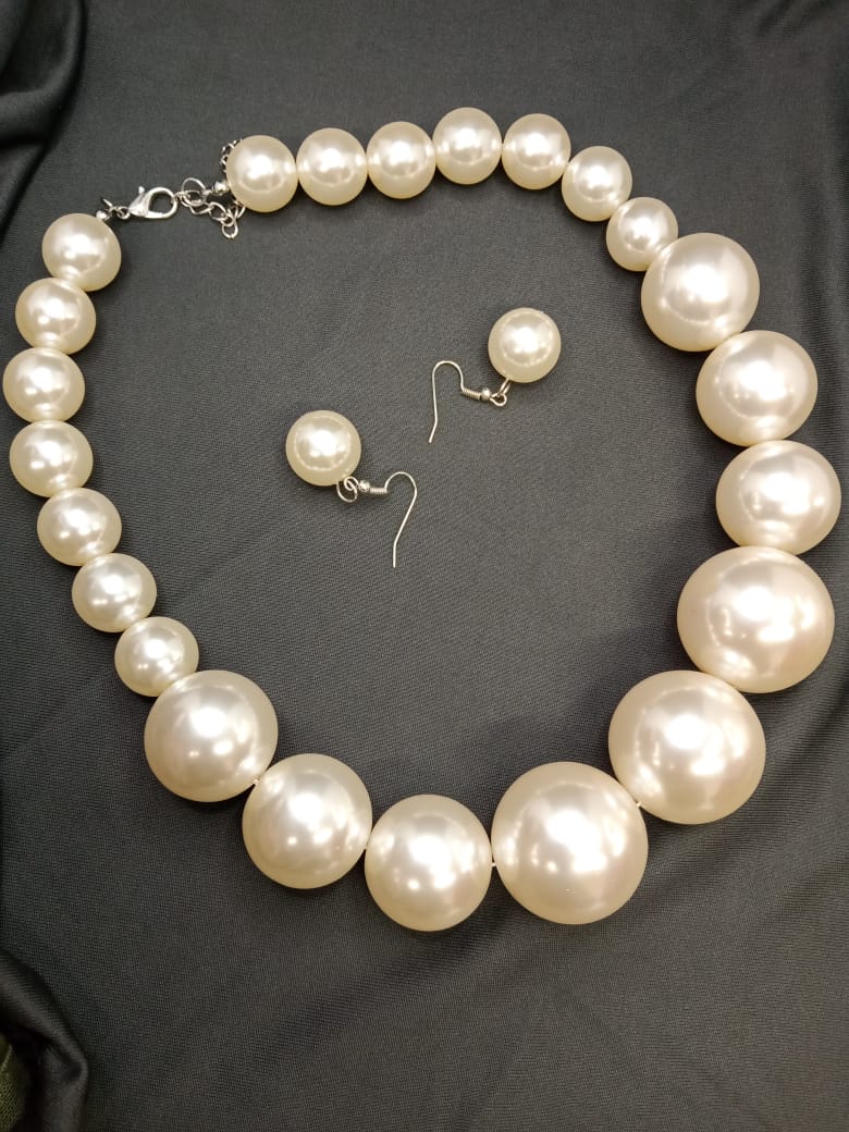 Sabrina Necklace — Chunky Baroque Pearls | CocoIndigo