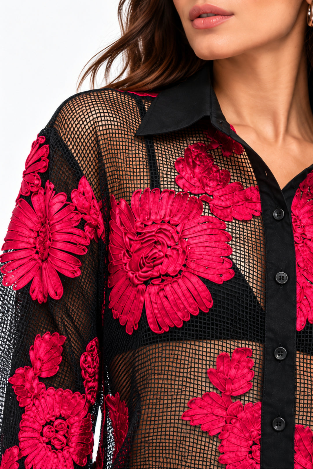 Women’s floral mesh Shirt