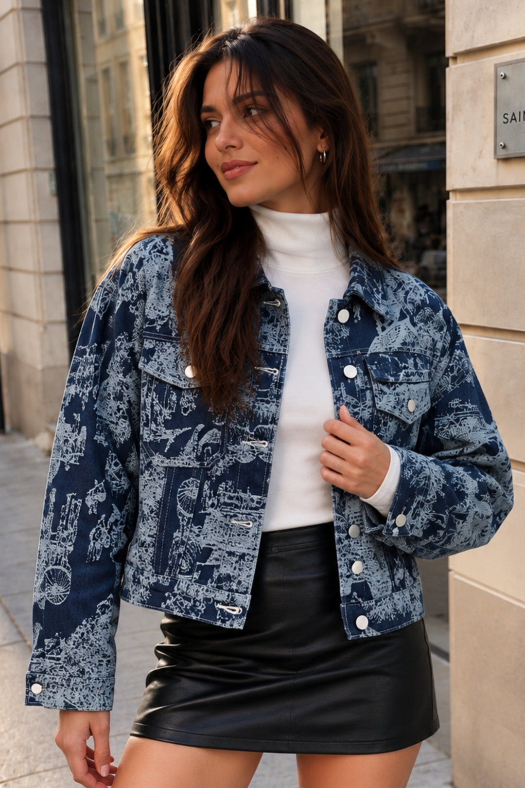 Light wash denim jacket women
