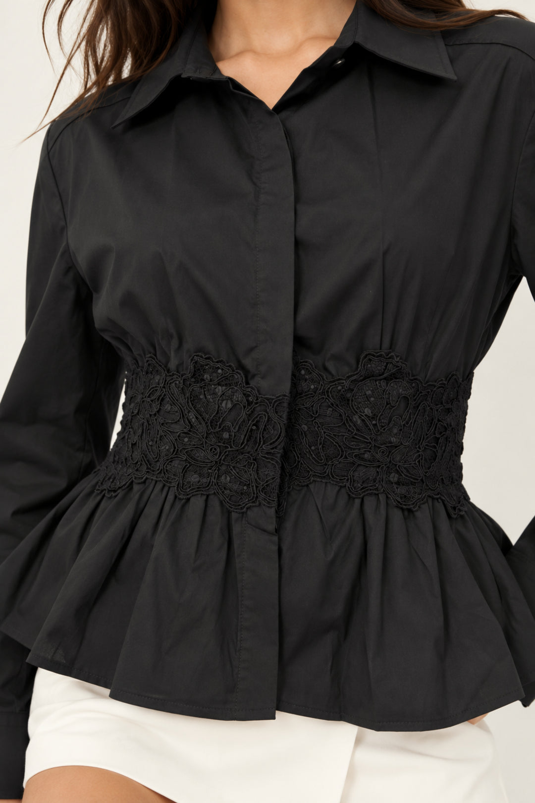 black cotton shirt for women