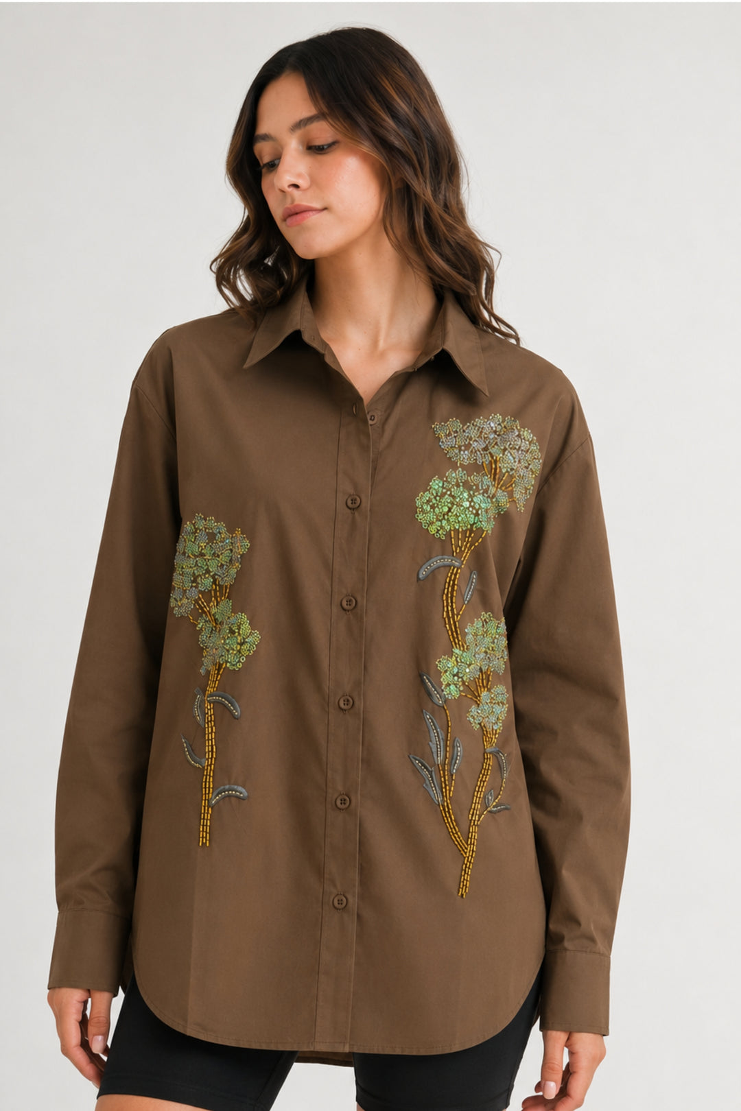 brown shirt for women