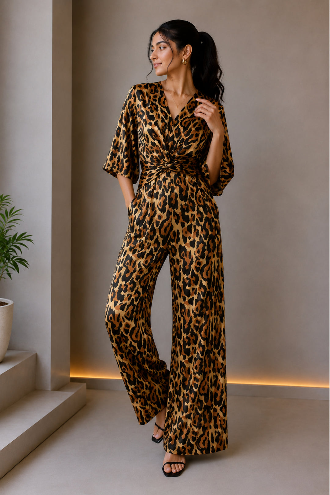The Eve Jumpsuit In Leopard Print