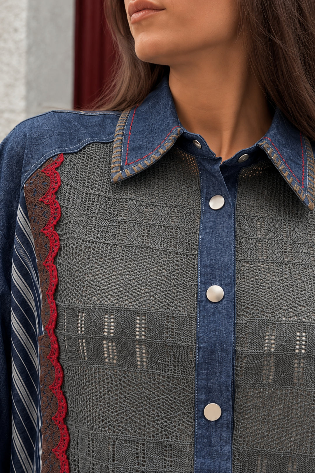denim shirt casual outfit women