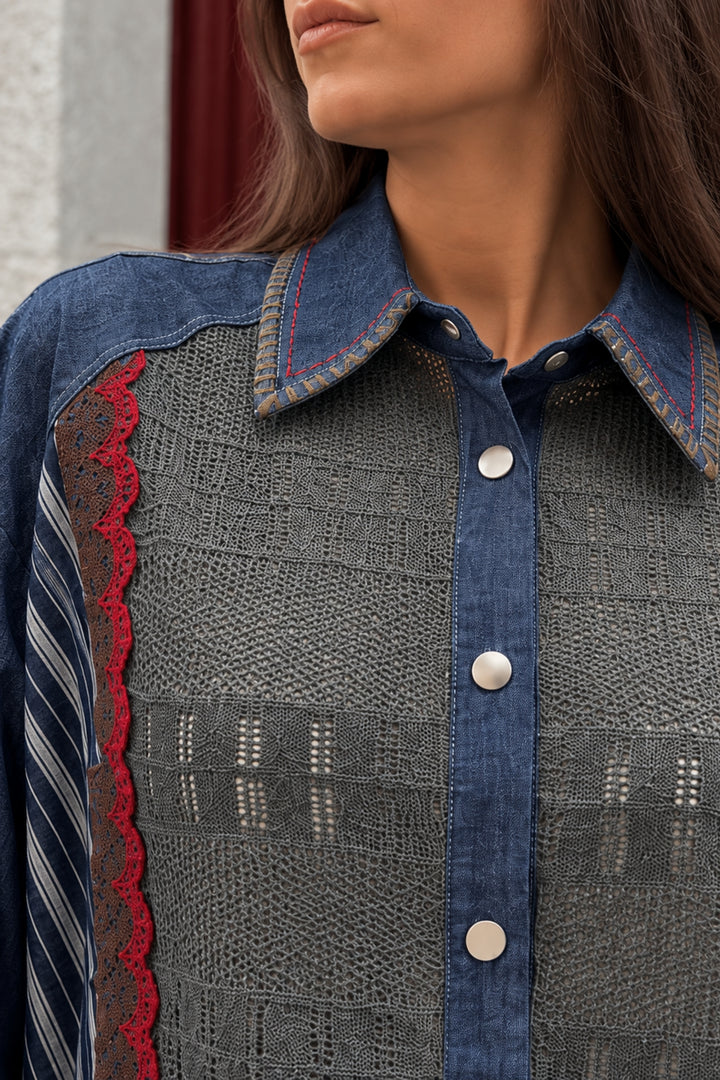 denim shirt casual outfit women