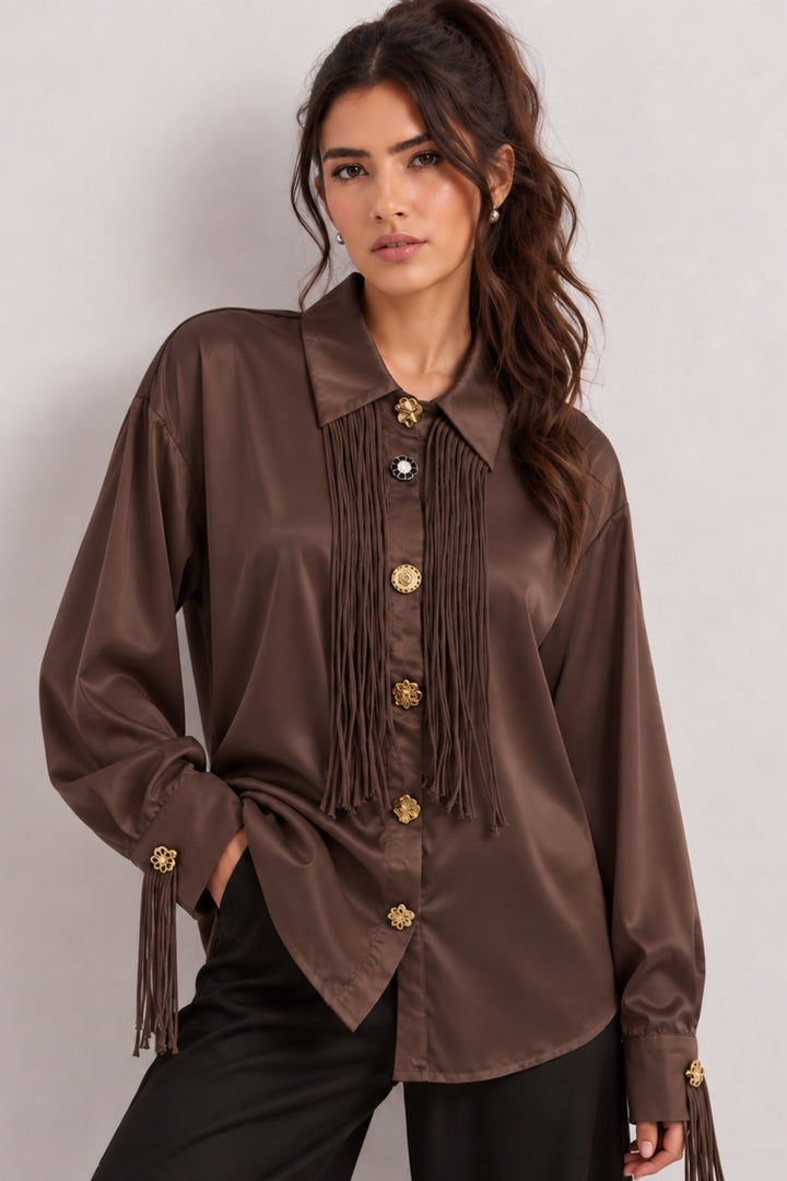 Cocoa Tassle shirt for women