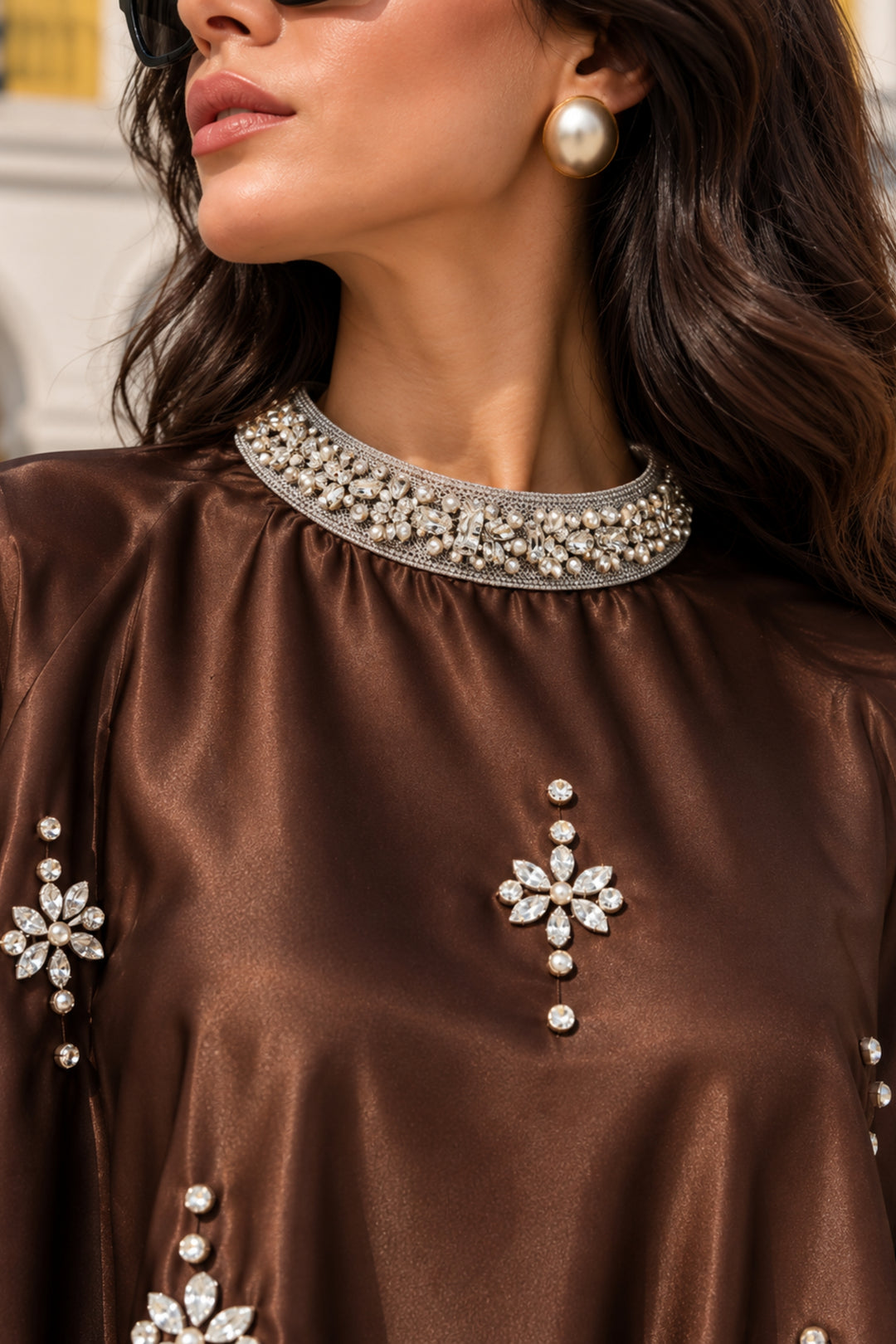 party wear brown top
